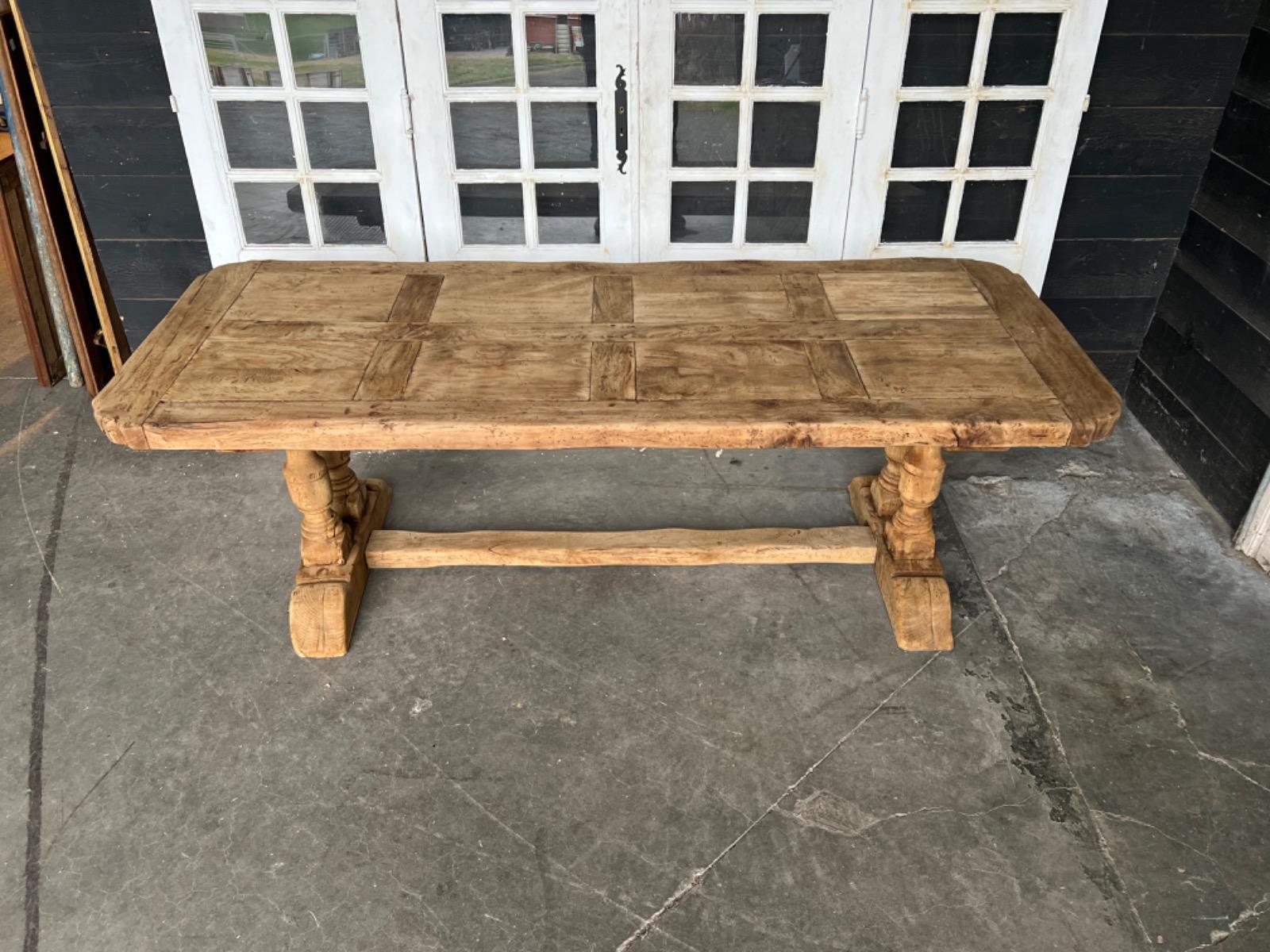 Rustic trestle table