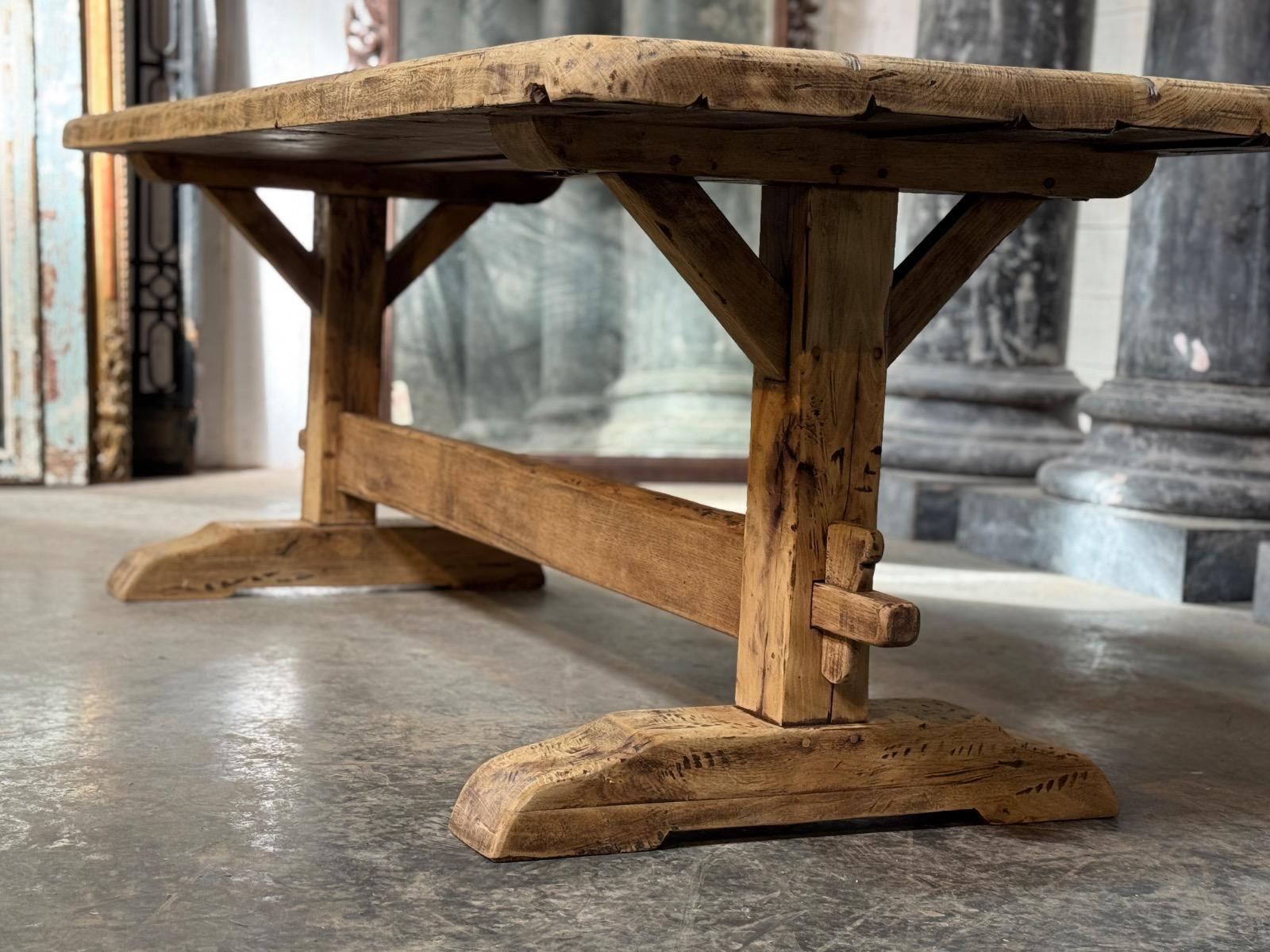 Rustic trestle table 