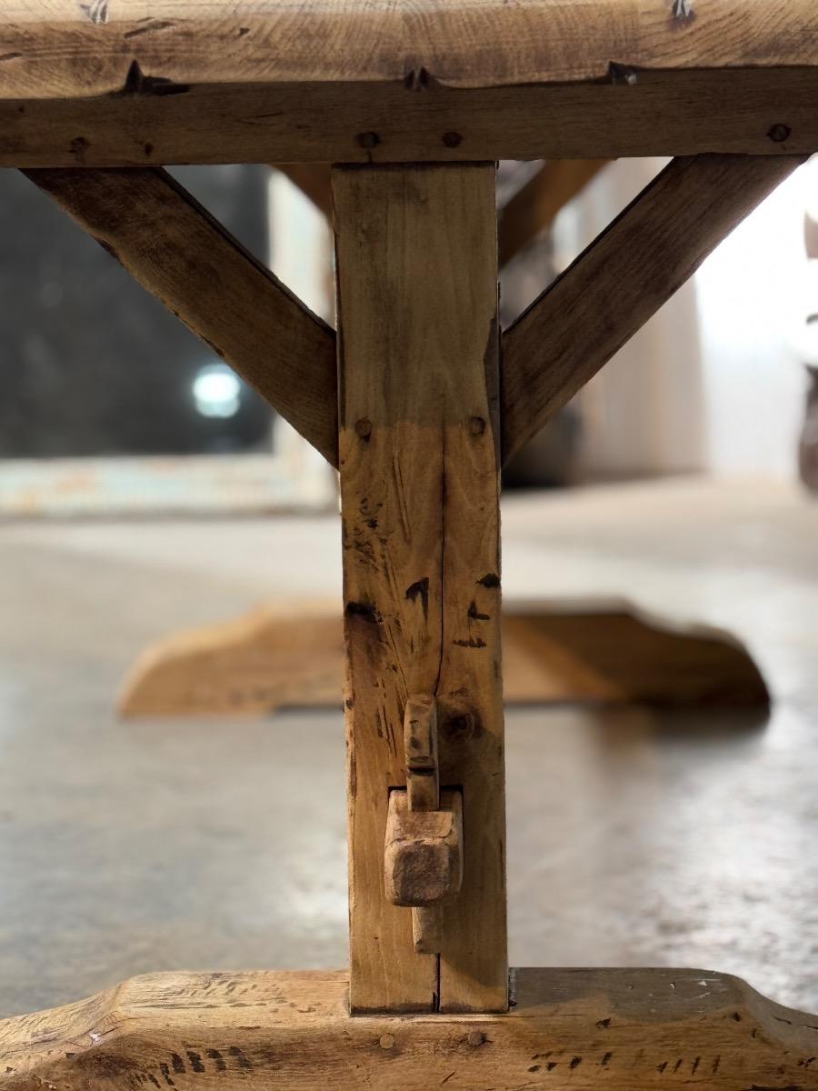 Rustic trestle table 