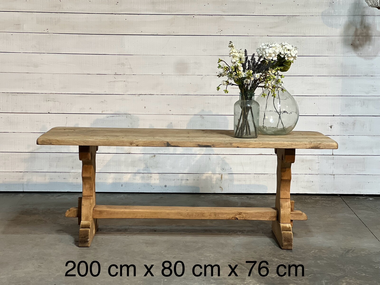 Rustic trestle table 