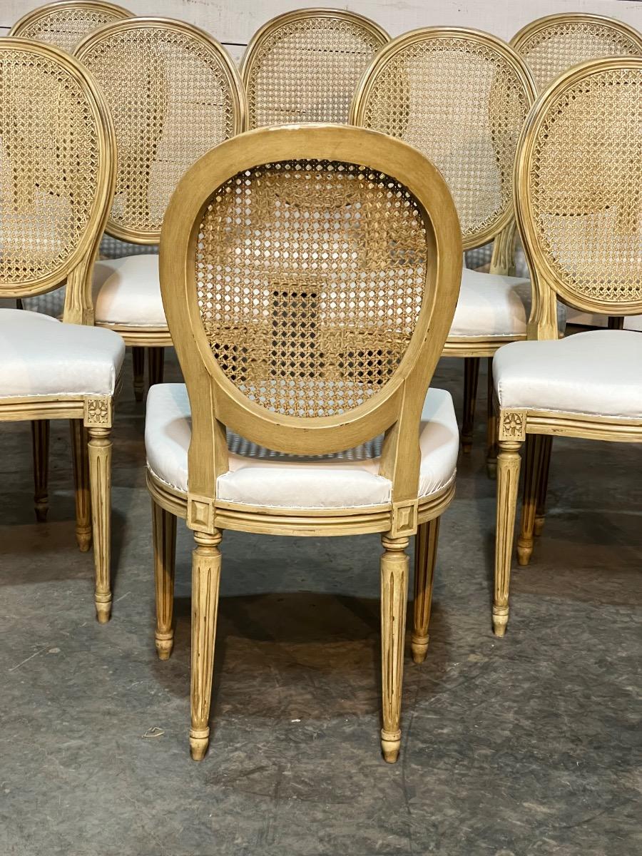 Set of 8 french dining chairs 