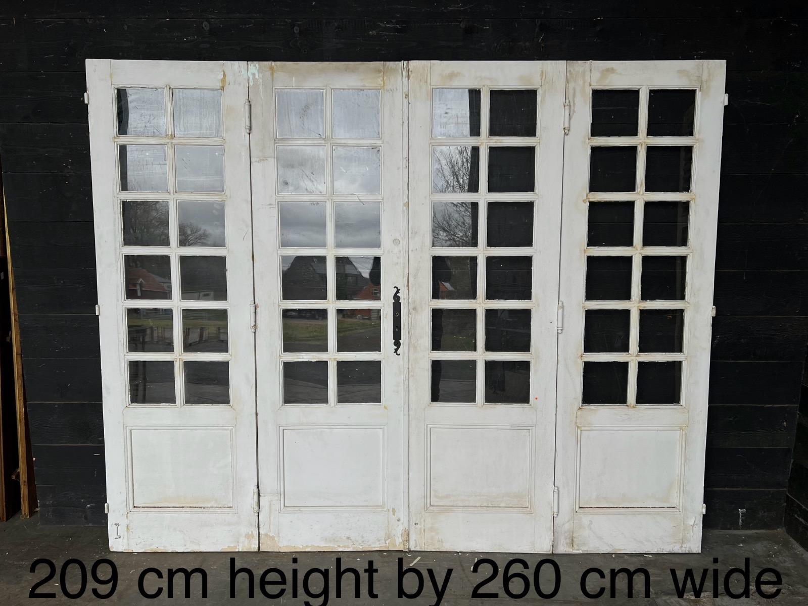 Set of four painted doors 