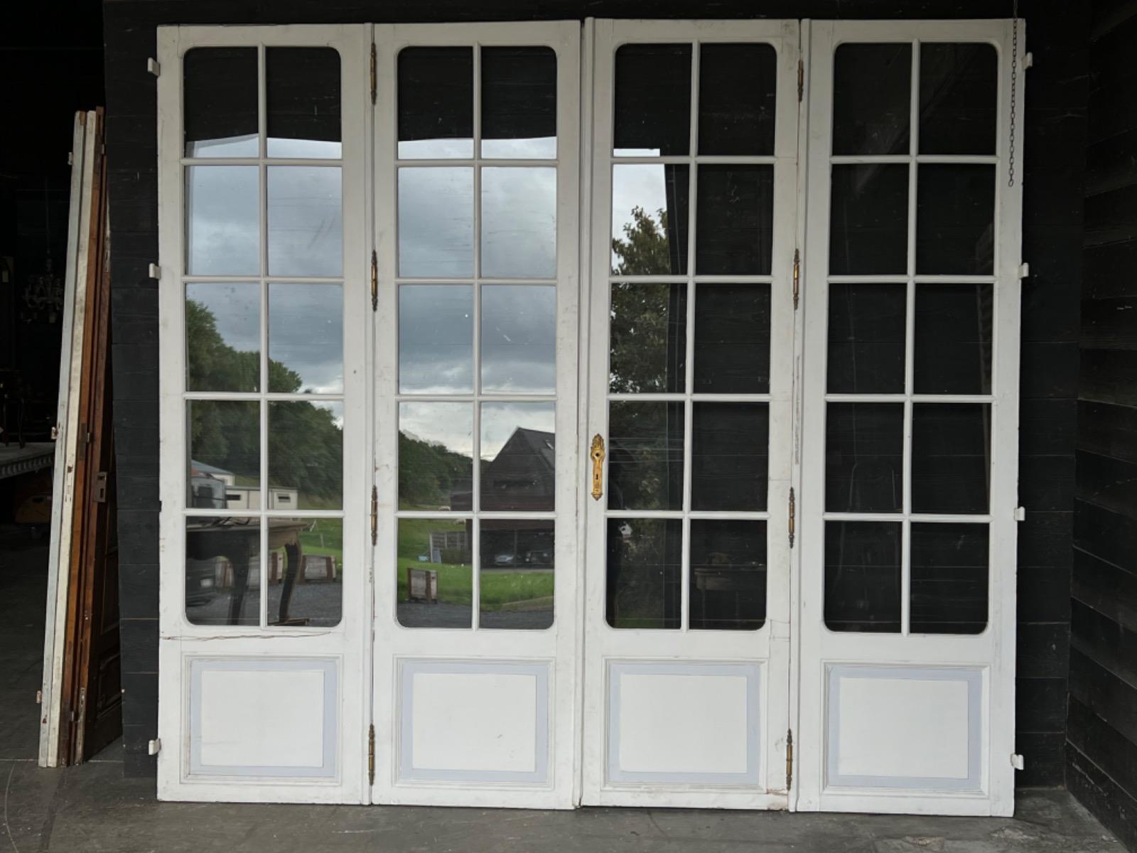 Set of four painted oak doors 