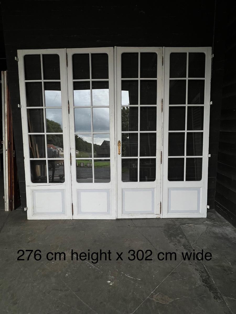 Set of four painted oak doors 