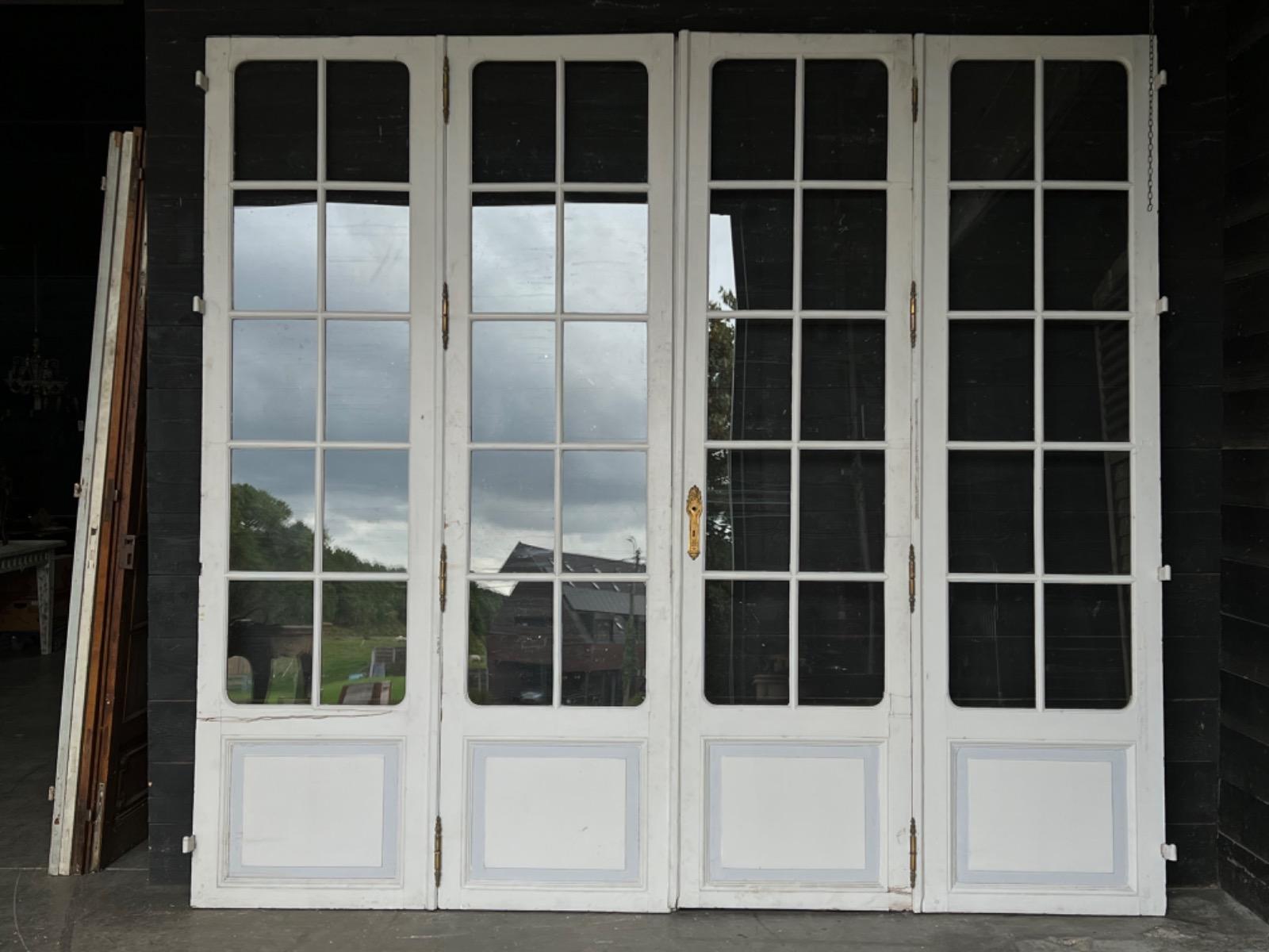 Set of four painted oak doors 