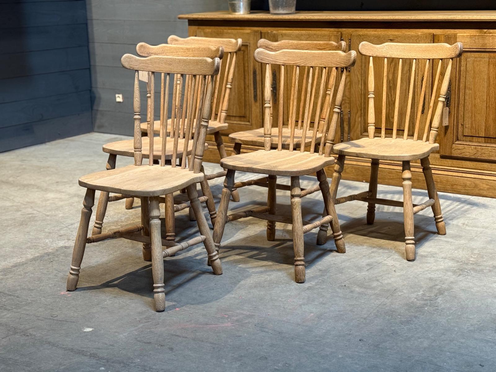 Set of six english chairs 