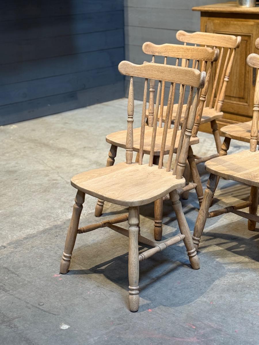 Set of six english chairs 