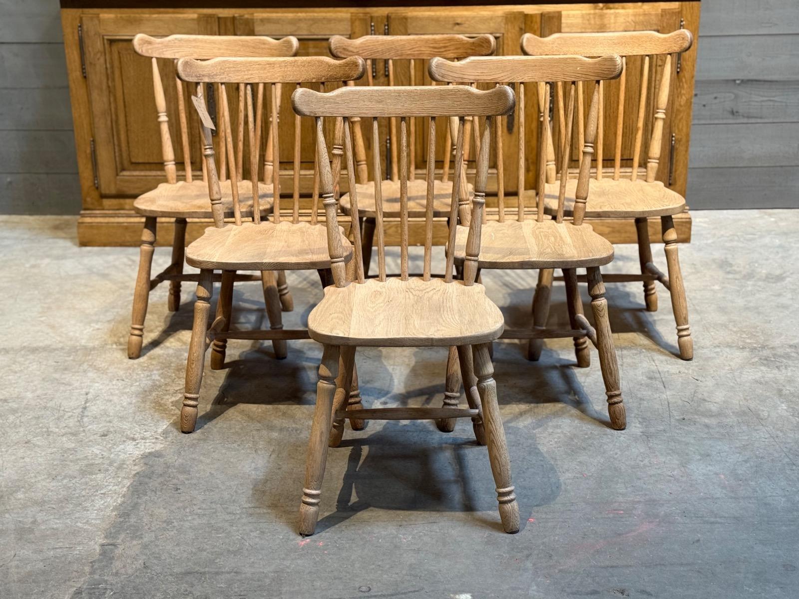 Set of six english chairs 