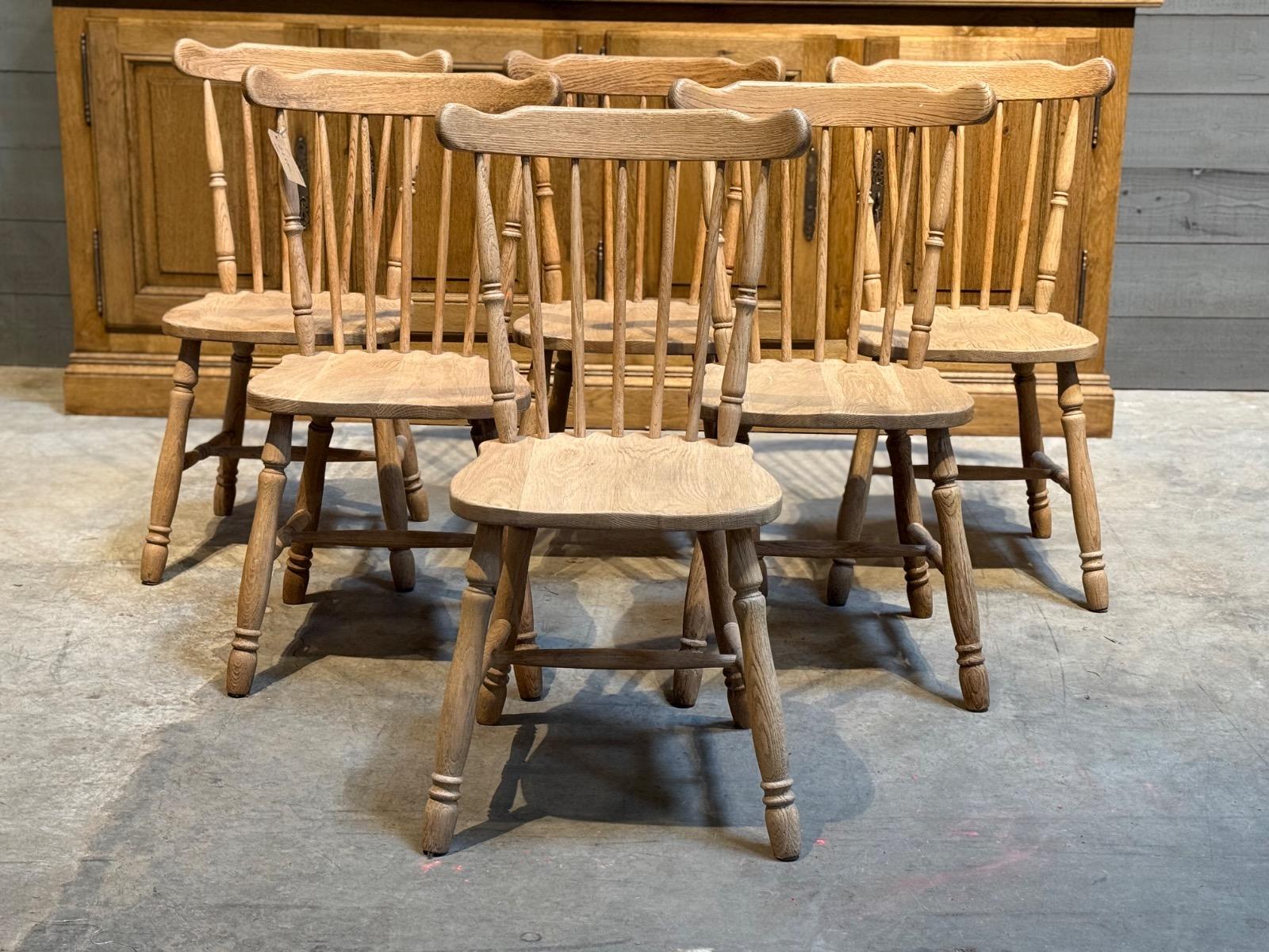 Set of six english chairs 