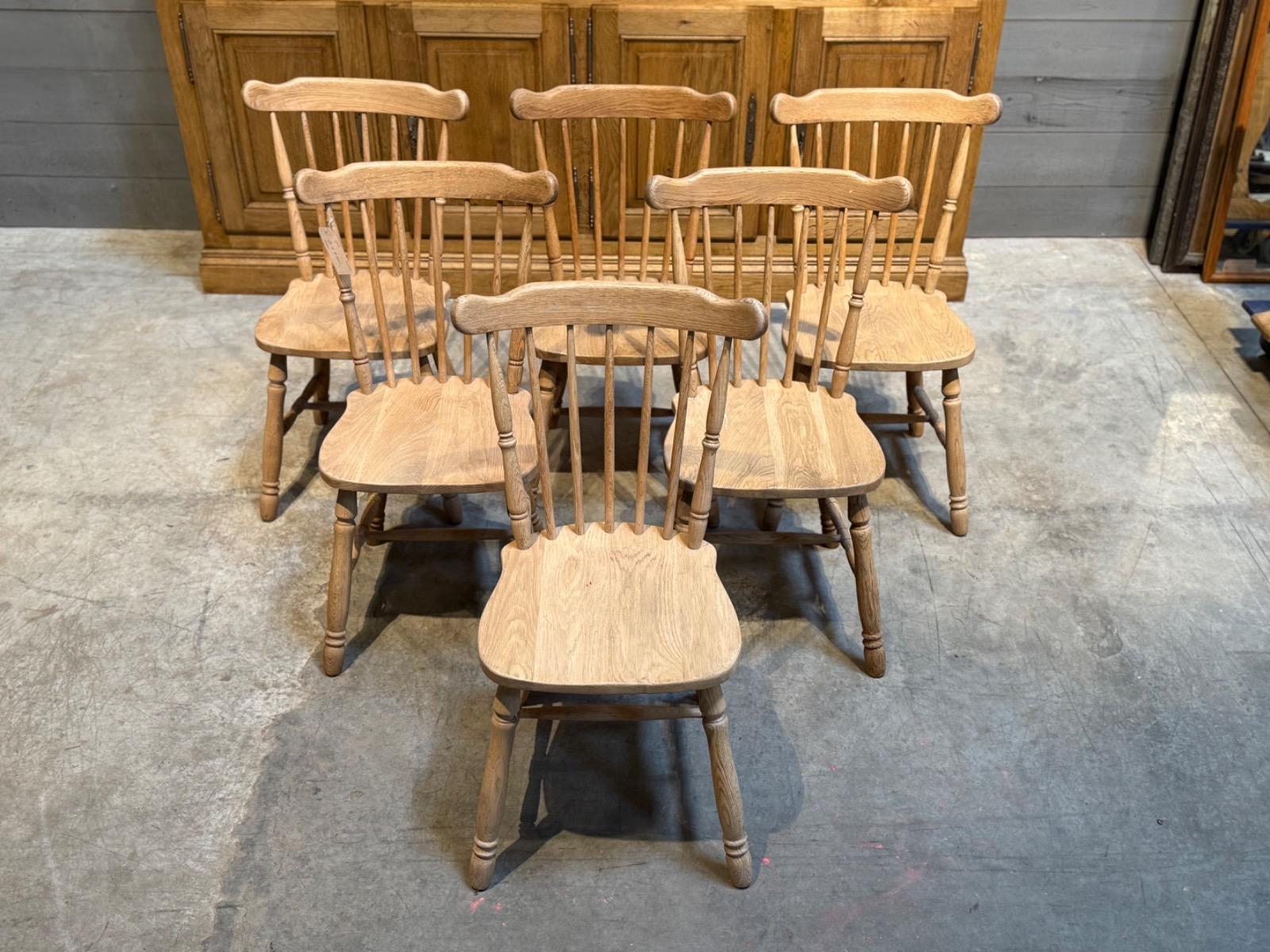 Set of six english chairs 