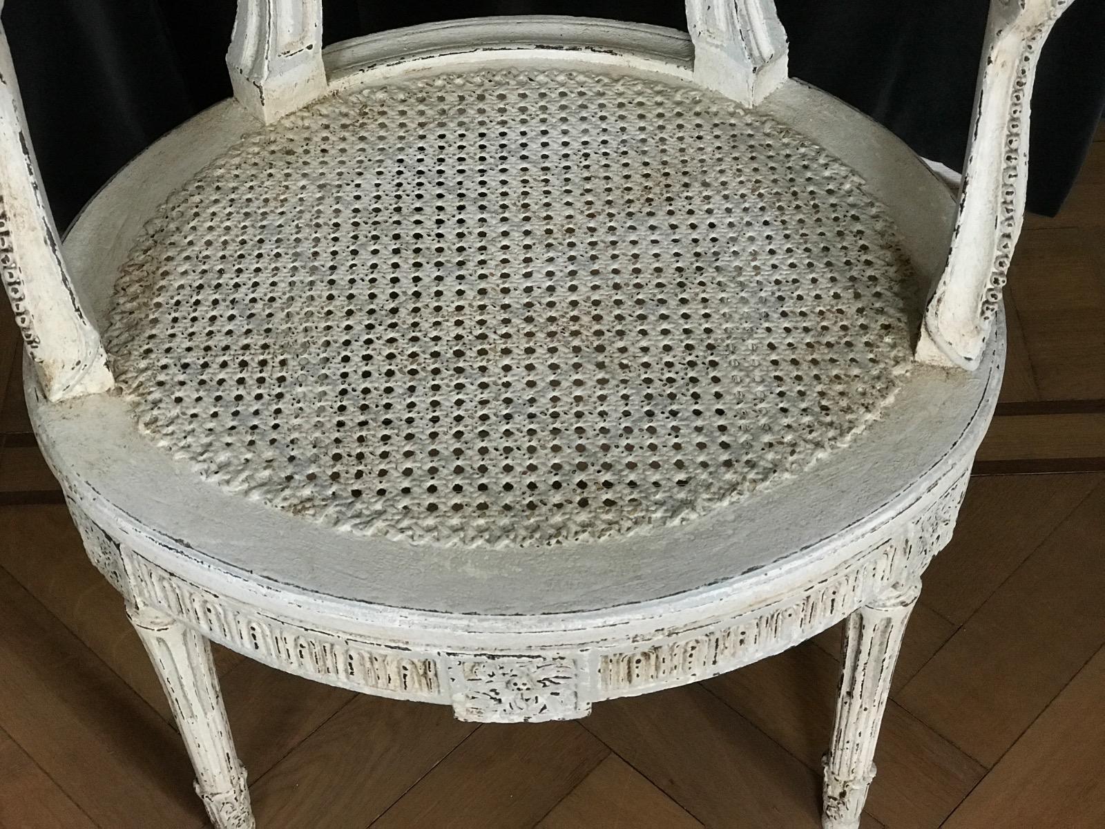Six painted armchairs 