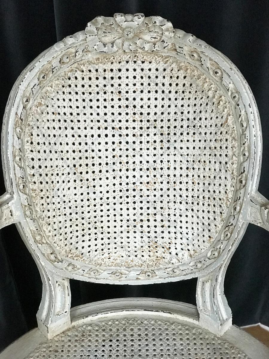 Six painted armchairs 