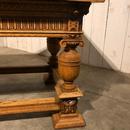 Table blanchie renaissance avec deux rallonges