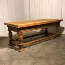 Table blanchie renaissance avec deux rallonges
