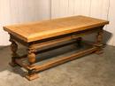 Table blanchie renaissance avec deux rallonges