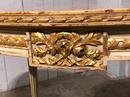 Table peinte ovale avec dessus en marbre Napoléon III