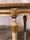 Table peinte ovale avec dessus en marbre Napoléon III