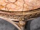 Table peinte ovale avec dessus en marbre Napoléon III