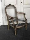 Fauteuil polychromé style Transition Louis XV/XVI  France 19 ème
