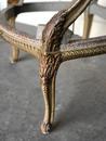 Fauteuil polychromé style Transition Louis XV/XVI  France 19 ème