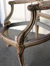 Fauteuil polychromé style Transition Louis XV/XVI  France 19 ème