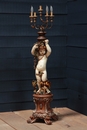 style Venitian Standing Lamp with Carved putti, Italy