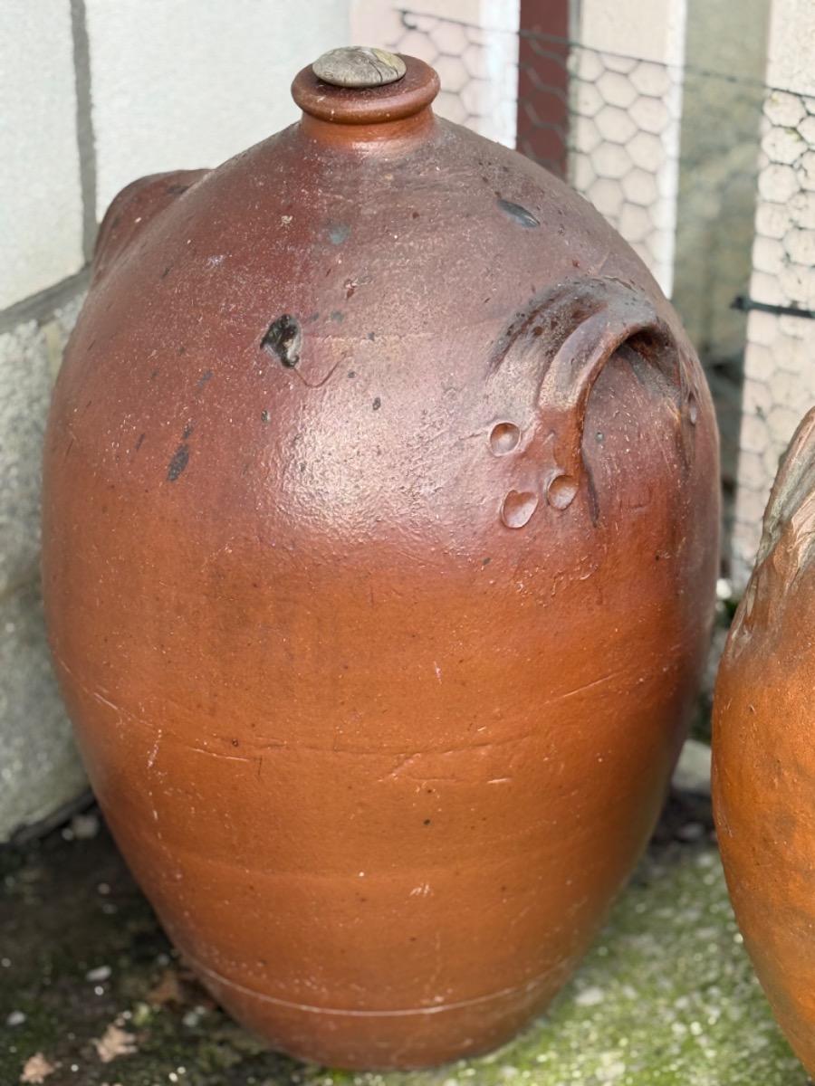 Very large stoneware pot with handles 