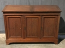 Vintage style Antique post office desk in Pitch-pine, Belgium 1900
