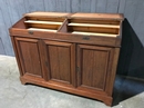 Vintage style Antique post office desk in Pitch-pine, Belgium 1900