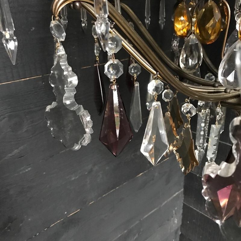 Vintage Colored Crystal Chandelier Chandeliers Lighting Vintage Colored Crystal Chandelier Chandeliers Lighting European Antique Warehouse