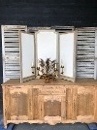 style Vintage gilt metal wheat chandelier