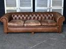 Vintage chesterfield sofa in leather