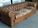 Vintage chesterfield sofa in leather