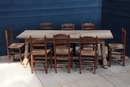 style Vintage oak bleached farm table
