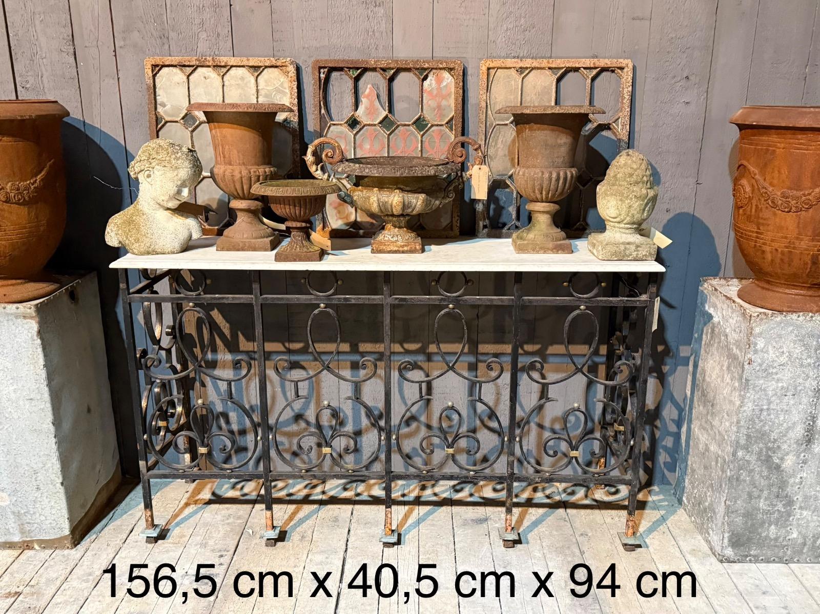 Wrought iron console